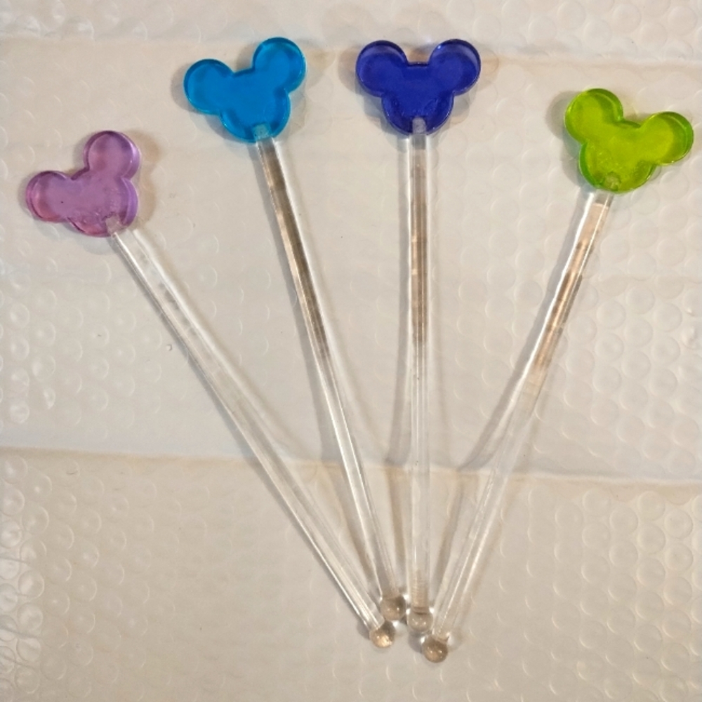 Mouse ears head Disney swizzle sticks